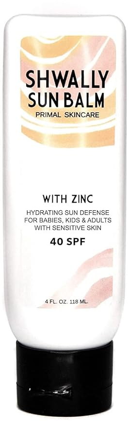 Zinc & Avocado Mineral SunBalm 40SPF, The Only Real Primal Sun Lotion - 100% Grass Fed Tallow, Avocado Oil & Non-Nano Zinc Oxide - Pregnancy Safe (Not Scented, 4 Fl Oz @ 40 SPF & Not Tinted)