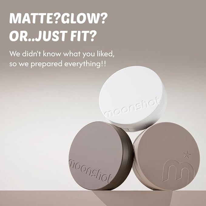 MOONSHOT KOREA Matte Fit Cushion Foundation Full Coverage Face,