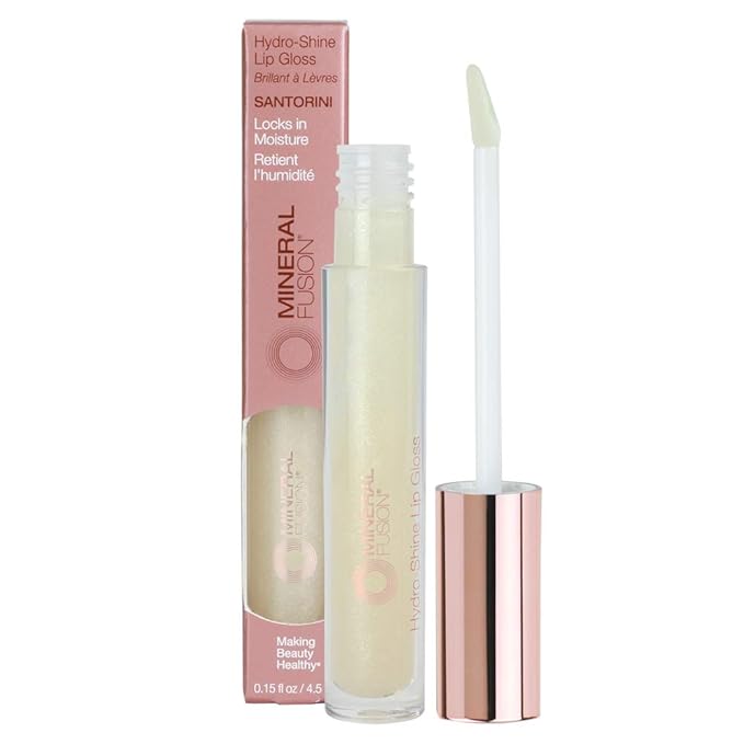 Mineral Fusion Hydro-Shine Lip Gloss, Santorini, 0.15 Ounces Lip