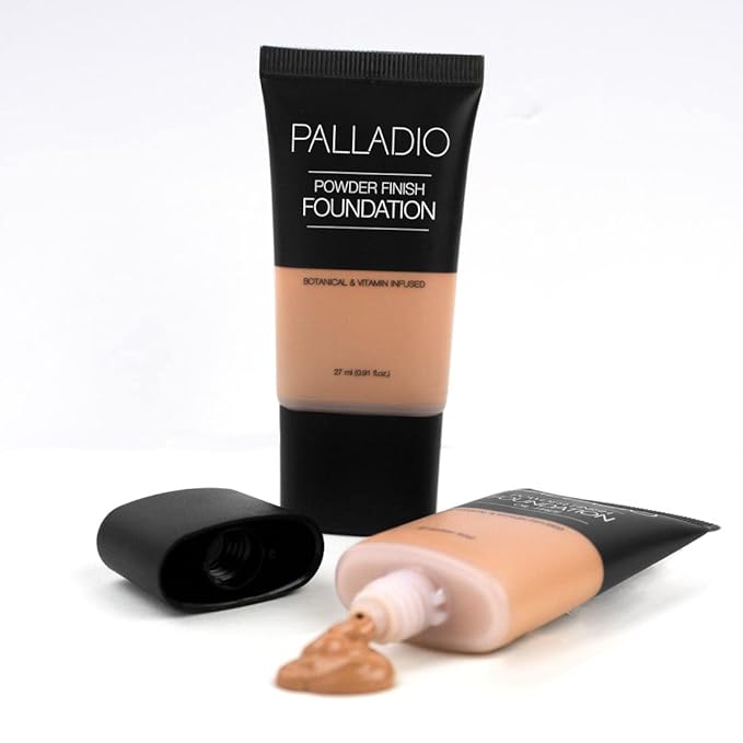 Palladio Powder Finish Liquid Foundation, Natural Matte Appearance,