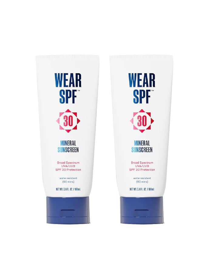 Mineral Sunscreen SPF 30 Broad Spectrum Sun Lotion for Face and Body Antioxidant-Infused, Chemical-Free and Formulated with Zinc Oxide for Powerful UVA/UVB Protection, 2-pack