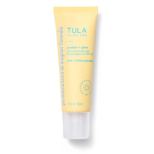 TULA Daily SPF 30 Sunscreen Gel - Broad Spectrum, Non-Greasy, Reef-Safe with Blue Light & Pollution Protection