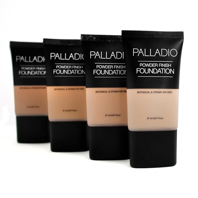 Palladio Powder Finish Liquid Foundation, Natural Matte Appearance,