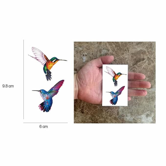 Weetuu 24 sheets hummingbird temporary