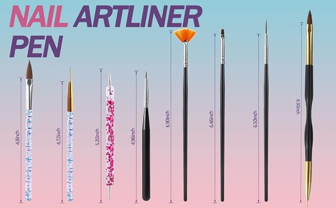 Artdone 31pcs Nail Art Brushes,Nail