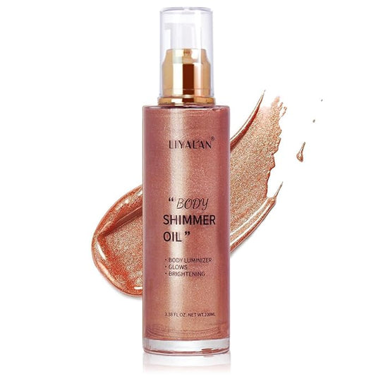 Liyalan Shimmer Body Oil Rose Gold