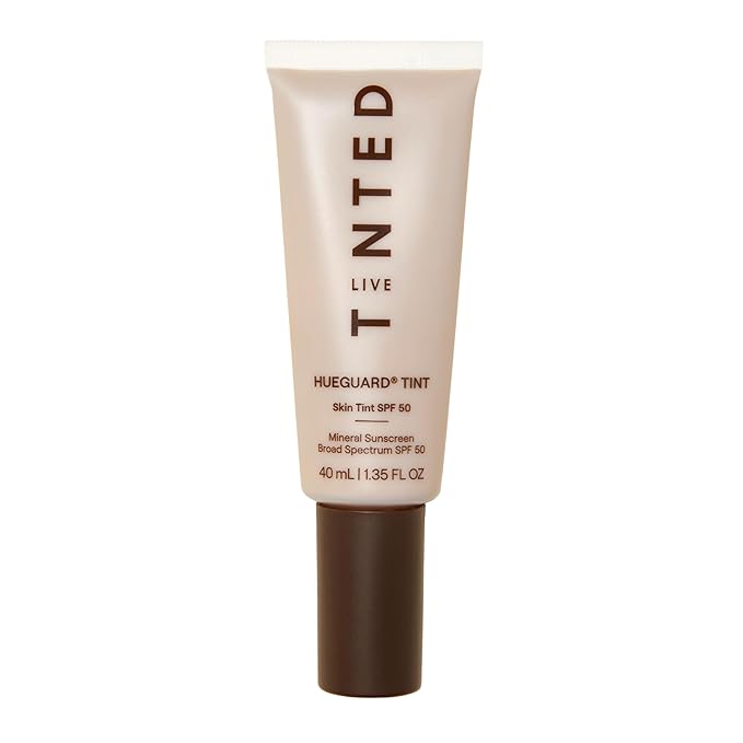 Live Tinted Hueguard Skin Tint SPF 50 - Tinted Mineral Sunscreen with Light-Medium Buildable Coverage With a Hydrating and Radiant Finish - Water and Sweat Resistant, 1.35 fl oz - Shade 07