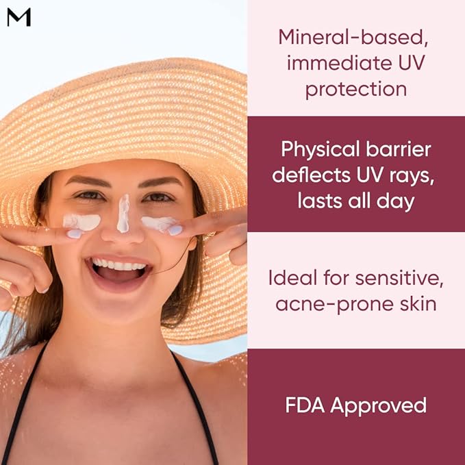 Musely Day Cream Mineral SPF 50, Clinical Grade Sunscreen, Broad-Spectrum, Water Resistant, 3 Fl Oz, Clear Color, 2x Bundle