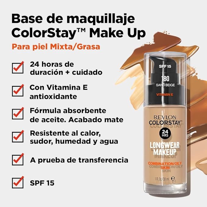 Revlon Colorstay Make Up Combination Oily Skin 350 Rich Tan 30ml