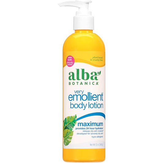 Alba Botanica Very Emollient Body Lotion, 12 Oz