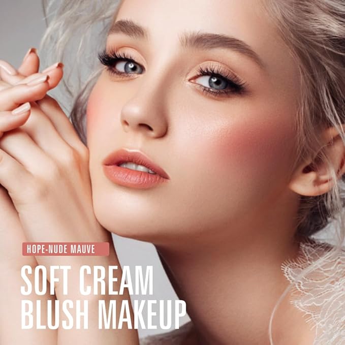 KIMUSE Soft Cream Blush Makeup, Liquid Blush for Dewy Finish