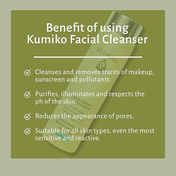 KUMIKO Matcha Hydrating Micellar Water - A Gentle Hydrating