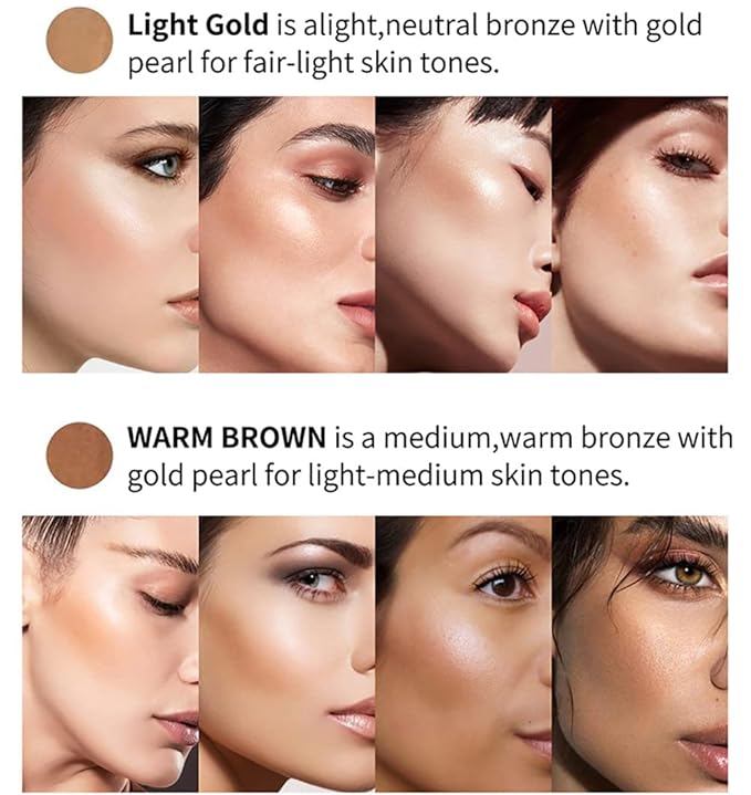 Mysense Liquid Bronzer, Smooth Luminous Contouring Cream Bronzer ight Gold 01 L