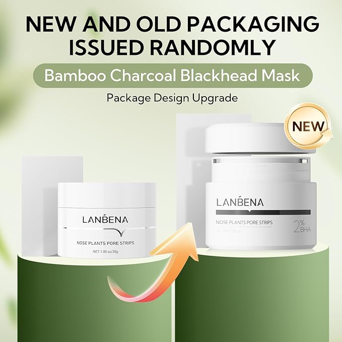 LANBENA 3 in 1 Blackhead Removing Set, Pore Strips+Pore Solution Serum+Removal Strip Paper, Black Head Remover Mask for Face, Pore Minimizer & Reducer for Face, Leaving Your Skin Fresh and Clean