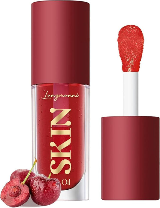 LANGMANNI Moisturizing Lip Oil,No-Sticky Lip Gloss Lip Balm