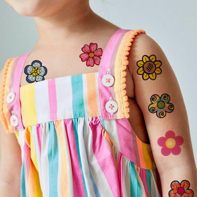 Flower temporary tattoos for kids