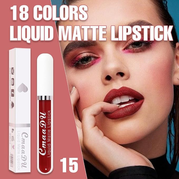 evpct CmaaDu 1Pcs Brick Red Liquid Matte Lipstick