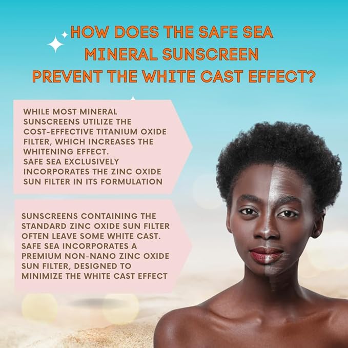 Safe Sea Zinc Oxide Sunscreen SPF50 | Clear Mineral Face Sunscreen Without White Cast | Anti-Jellyfish Sting Protective Lotion | 2Oz (60ml), Pack of 1 (2 Fl Oz (Pack of 1))