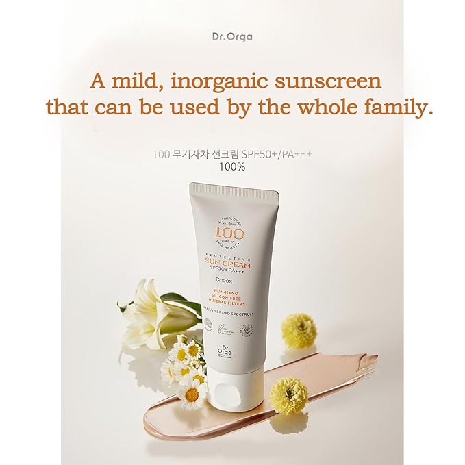 100 Non Nano Mineral Filters Sun Cream (50ml) SPF50+/PA+++ [Made in Korea]