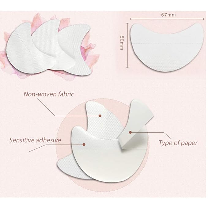 Eyeshadow Shields for Eye Makeup 100 Pcs Disposable Eyeshadow Stencil Lint Free Under Eye Patches Eyeshadow Gel Pad Pads Lint Free Gel Pad For Eyelash Extension Lip Makeup