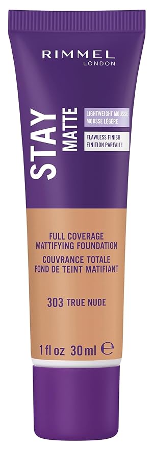 Rimmel London Stay Matte Liquid Mousse - 303 Control, Oil-Free, 1oz