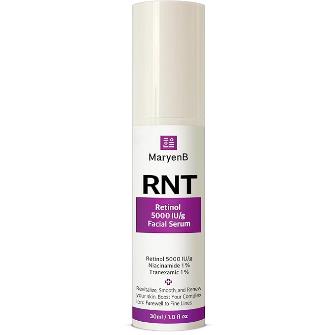 Anti-Aging Serum with Retinol 5000IU, Niacinamide, Tranexamic Acid - Skin Firming & Tone Enhancing, 1Fl Oz