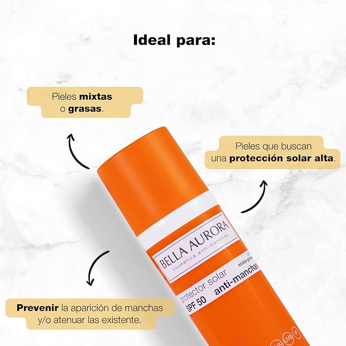 BELLA AURORA GEL SOLAR SPF 50 ANTIMANCAS PIEL MIXTA-GRASA