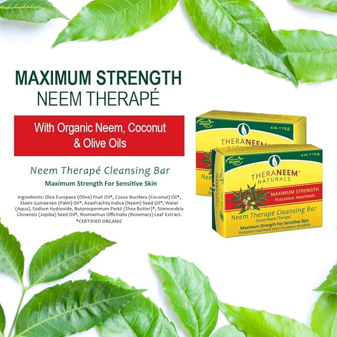 TheraNeem Neem Therape Cleansing Bar, Maximum 4 Oz