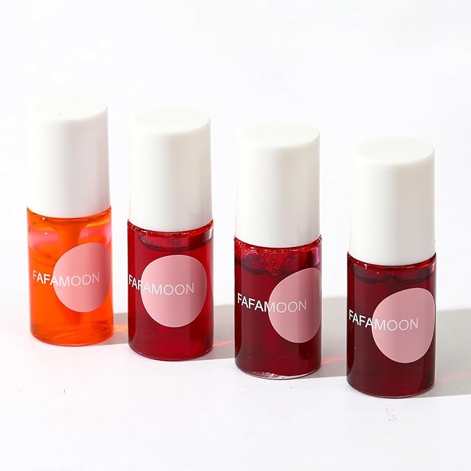 4PCS Lip Tint Stain Set,Mini Liquid Water Tint,Korean Lip