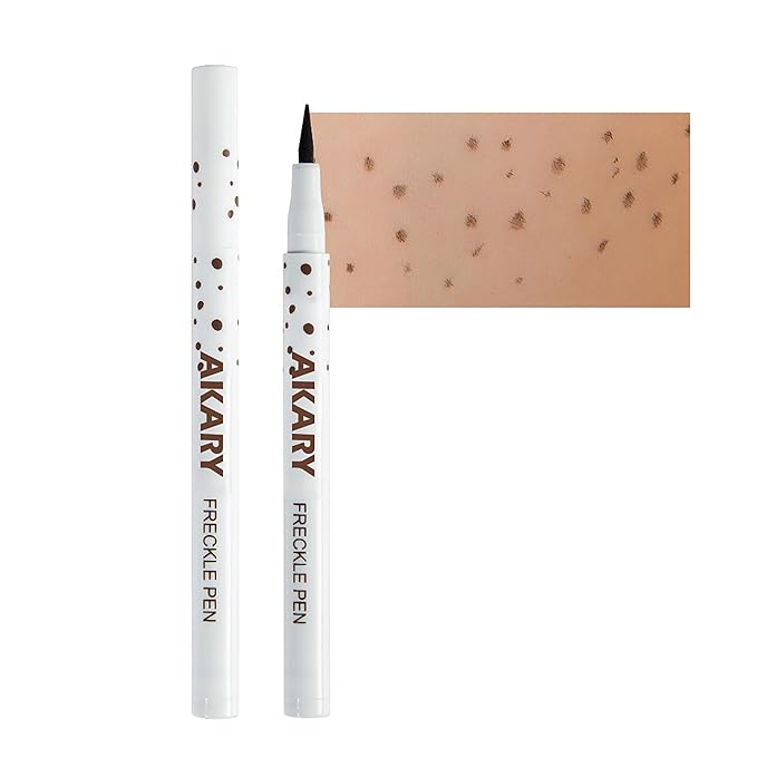 AKARY Freckle Pen Professional Lifelike Face Concealer Point Dark Brown)