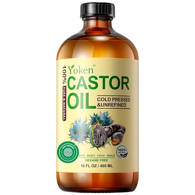 Yoken Pure Castor Oil Glass Bottle