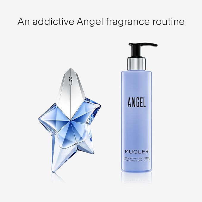 Mugler Angel - Body Lotion - Floral & Woody - Women's Scented Moisturizer - With Peony, Praline, and Wood Accord- 6.7 Fl Oz