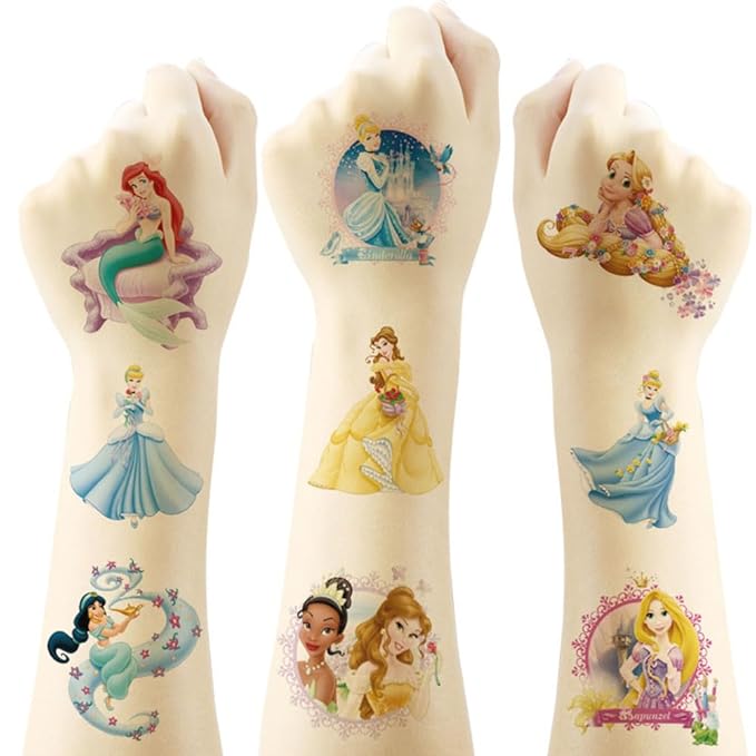 20pcs cute princess temporary tattoos