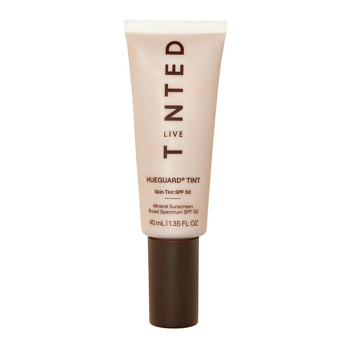 Live Tinted Hueguard Skin Tint SPF 50 - Tinted Mineral Sunscreen with Light-Medium Buildable Coverage With a Hydrating and Radiant Finish - Water and Sweat Resistant, 1.35 fl oz - Shade 09