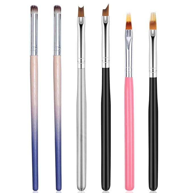 6pcs ombre nail brush and