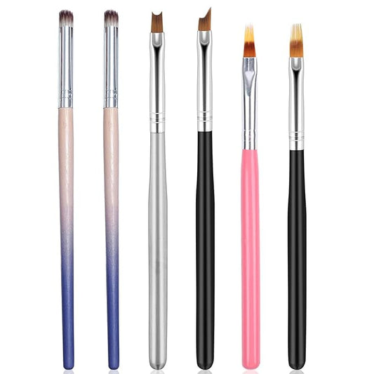 6pcs ombre nail brush and