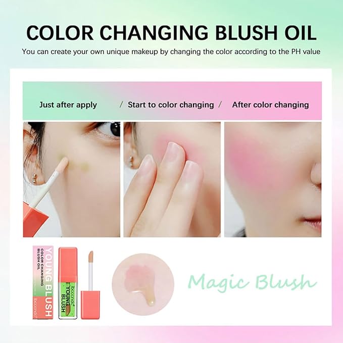 Color Changing Blush Oil, Skin's Natural PH Changing 5ml