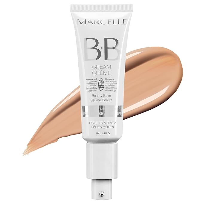 Marcelle BB Cream Beauty Balm, Light to Medium, Oil-Free, Cruelty-Free, 45 mL