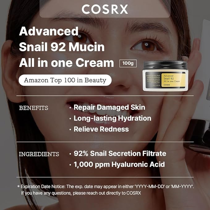 COSRX Snail Mucin 92% Repair Cream,