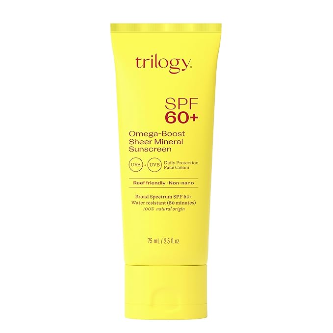 TRILOGY SPF 60 Plus Omega-Boost Sheer Mineral Sunscreen 3ct, 2.5 OZ