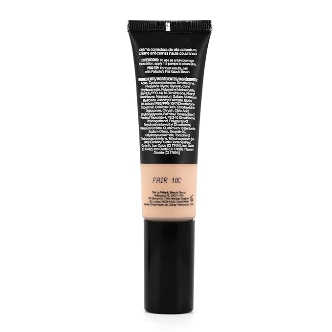 Palladio Full-Coverage Color Correction CC Cream, Oil-Free with