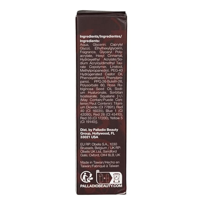 Palladio Jelly Tint, Liquid Stain for Cheeks & Lips,