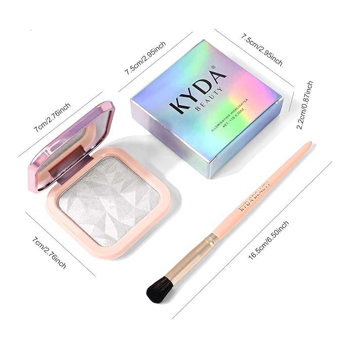 KYDA Face Highlighter Palette, High Glossy Face Illuminator