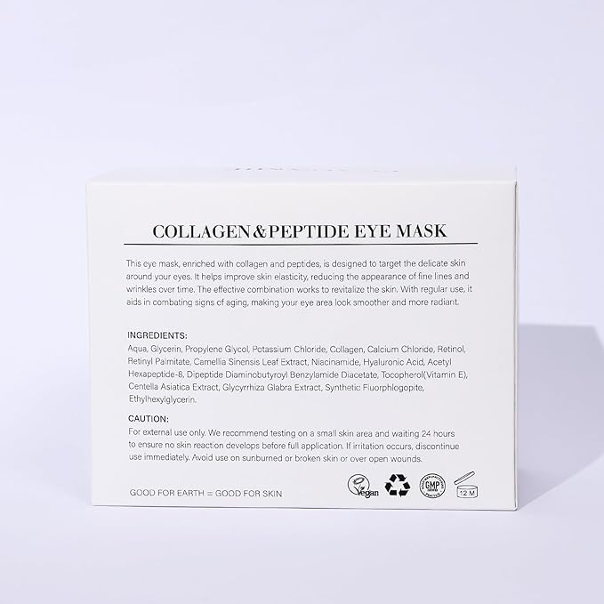 Under Eye Patches with Collagen and Peptide Eye Mask for Dark Circles and Puffiness,Face Mask Skin Care Products 30 Pairs