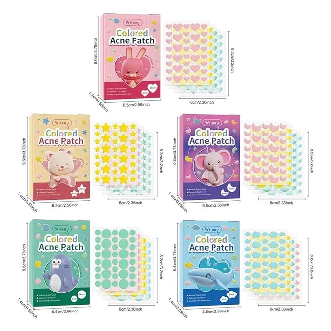 Wiieey colored Acne Patch, pimple patches, cloud shaped 144 pieces