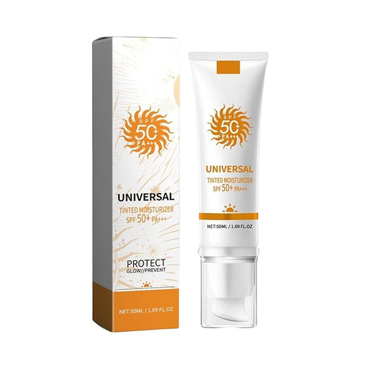 Face Tinted Sunscreen, Universal Sunscreen SPF 50+++, Suitable for All Skin Types, Travel Size Sunscreen