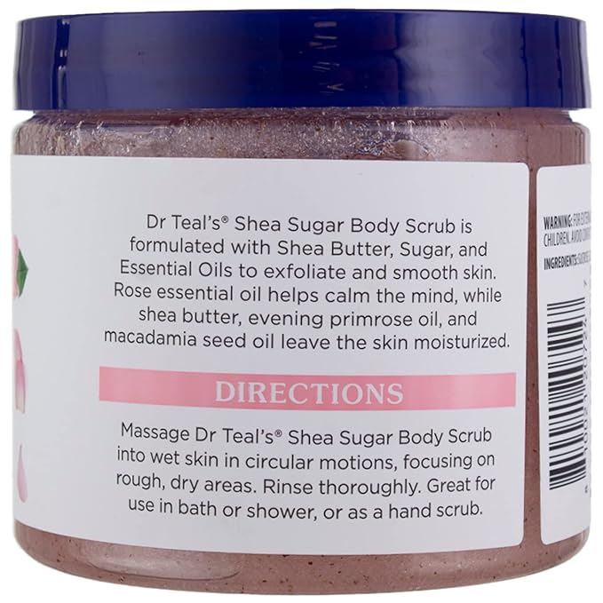 Dr. Teal's Shea Sugar Scrub Rose