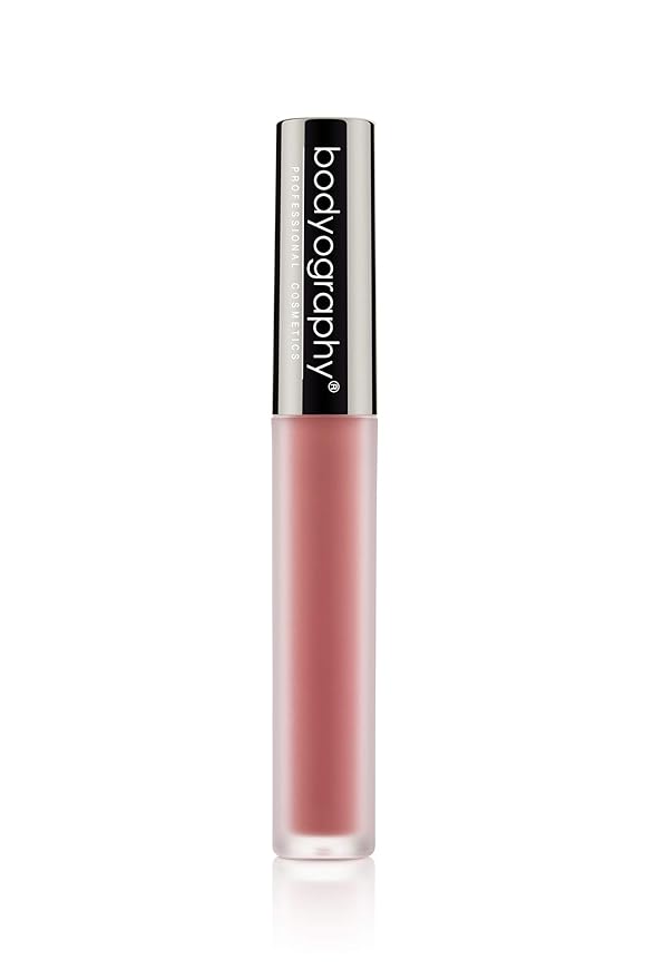 Bodyography Matte Lip Lava Liquid Lipstick (Basic): Dusky-Mauve Salon Makeup Long-Wearing Lipstick with Soft Opaque Finish | Vegan, Gluten-Free, Cruelty-Free, Paraben-Free