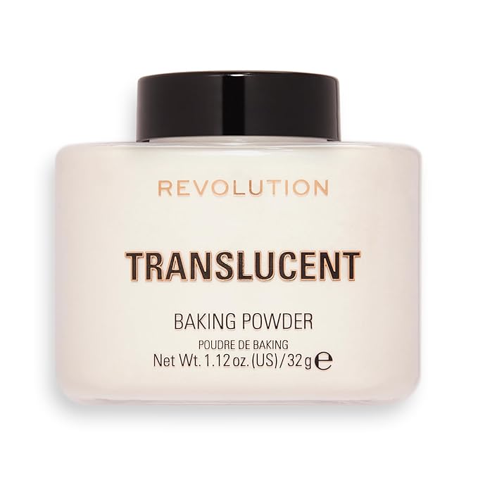 Revolution Beauty, Loose Baking Powder, Makeup Setting Powder, Shine, Translucent, 1.13 Oz