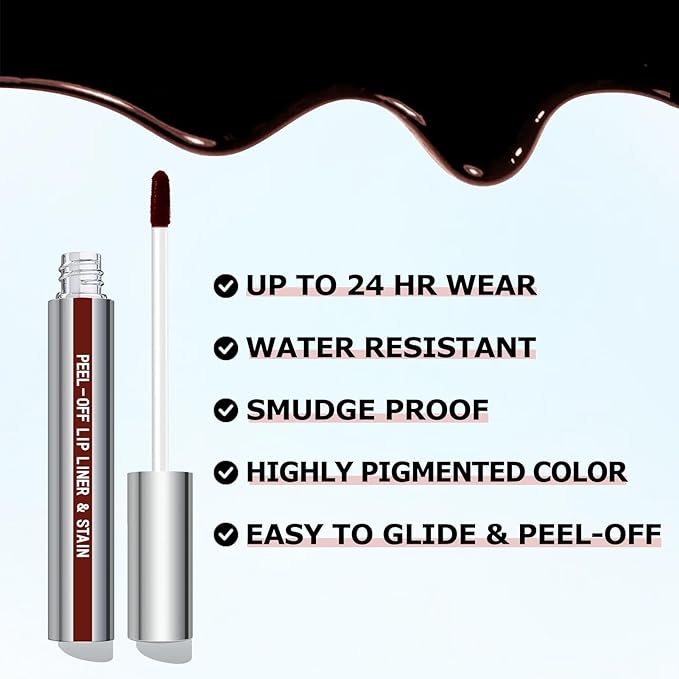 Cilrofelr Peel Off Lip Liner Stain, Long Wear Lip